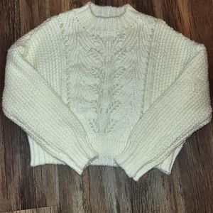 Cream mock neck sweater